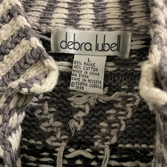 Vintage Debra Lubell Button-up Nordic Cardigan, Large - Picture 2 of 4